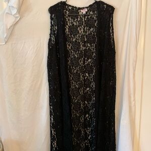 Black Lula roe  long cardigan cover